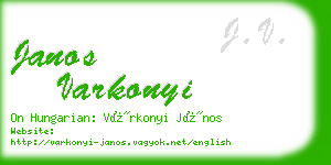 janos varkonyi business card